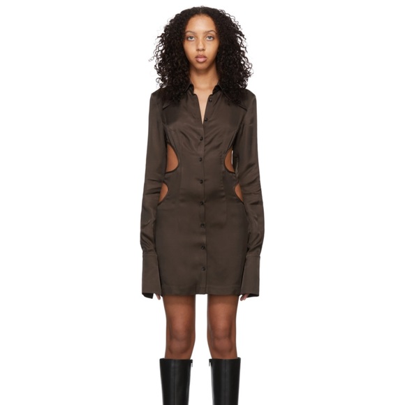 Lado Bokuchava Cut-Out Shirt Mini Dress - Picture 1 of 3